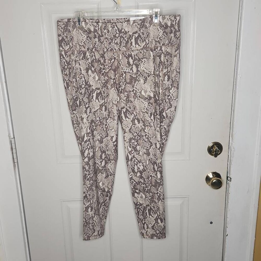 Ideology high waist snakeskin activewear compression leggings women's size 1X
